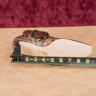 Stuart Weitzman Women Babette Snake Print Leather Fashion Ankle Boots sz 7