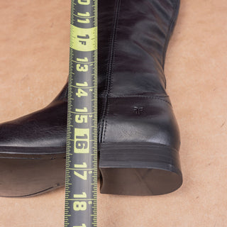 Frye Wmn Melissa Button Slip Black Leather Equestrian Classic Riding Boots sz 8
