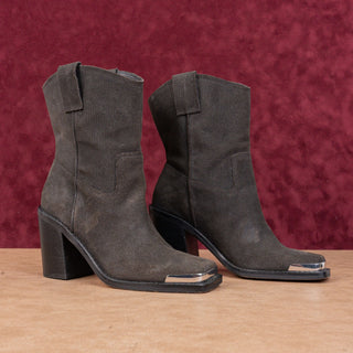 Dolce Vita Women Falon Onyx Leather Western Cowboy Ankle Boots sz 6.5