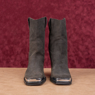 Dolce Vita Women Falon Onyx Leather Western Cowboy Ankle Boots sz 6.5