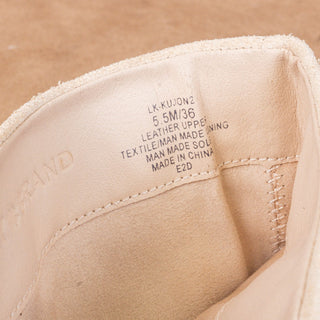 Lucky Brand Women Kujon Beige Suede Harness Riding Moto Tall Boots 5.5US EUR36