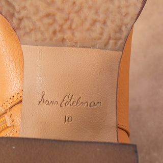 Sam Edelman Women Els Wide Calf Dress Caramel Leather Zip Fashion Tall Boots 10