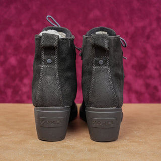Sorel Women Toronto Waterproof Black Suede Lace-up Wedge Ankle Boots sz 9