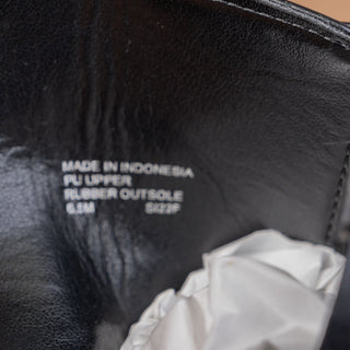 Michael Kors Women Tatum Vegan Black Leather MK Logo Combat Boots size 6.5