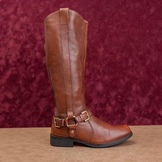 Miz Mooz Women Vintage Y2K Moto Festival Brown Leather Zip Fashion Boots sz 6