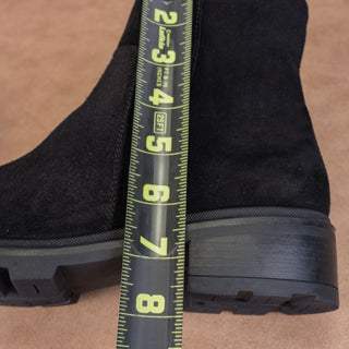 La Canadienne Women Klara Black Suede Waterproof Zip Platform Ankle Boots sz 8