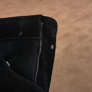 La Canadienne Women Klara Black Suede Waterproof Zip Platform Ankle Boots sz 8