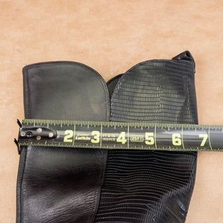 Ted Baker London Seydi Dress Office Black Croc Leather Pointy Boots 7US EUR37