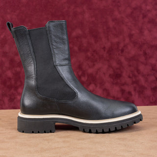 Paul Green Women Half Lug Sole Black Chelsea Leather Boots 9 US AUS 6.5