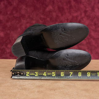 Free People Women Black Suede Slouch Fashion Boho Heel Round Boots 9.5US EUR40