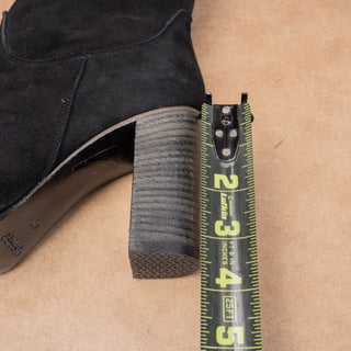 Free People Women Black Suede Slouch Fashion Boho Heel Round Boots 9.5US EUR40