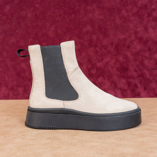 Vagabond Wmn Stacy Beige Leather Festival Platform Chelsea Ankle Boots 7US EUR37