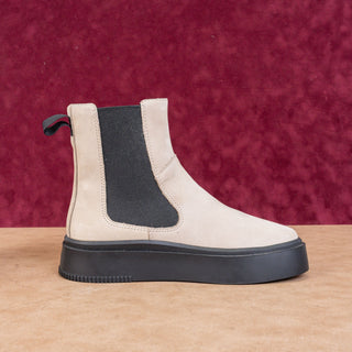 Vagabond Wmn Stacy Beige Leather Festival Platform Chelsea Ankle Boots 7US EUR37