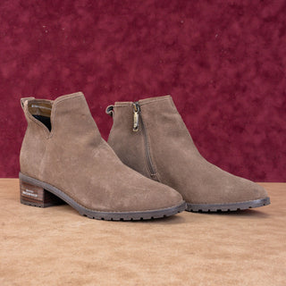 Blondo Women Samara Dark Taupe Waterproof Suede Ankle Boots Size 7.5