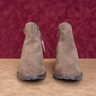 Blondo Women Samara Dark Taupe Waterproof Suede Ankle Boots Size 7.5