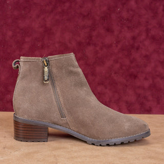 Blondo Women Samara Dark Taupe Waterproof Suede Ankle Boots Size 7.5