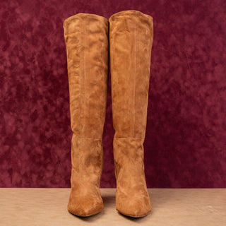 Veronica Beard Women Lisa Brown Suede Wide Calf Dress Fashion Boots sz 10