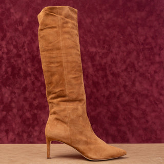 Veronica Beard Women Lisa Brown Suede Wide Calf Dress Fashion Boots sz 10
