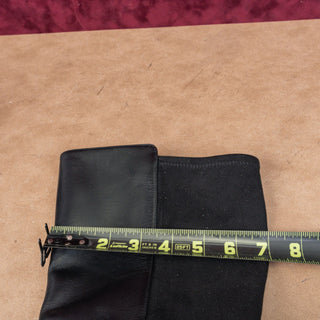 Cole Haan Women Go to Block Black Leather GrandOS Stretch Zip Pointy Boots 8.5