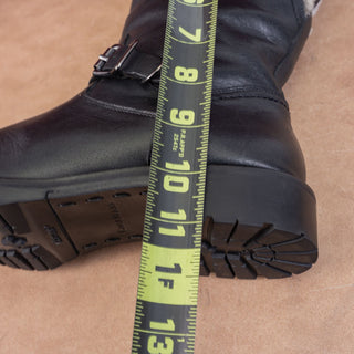 Cole Haan Women Country Black Leather Waterproof Vibram Lug Ankle Boots sz 8.5