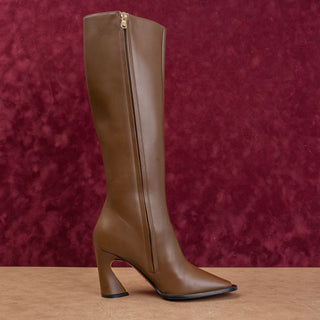 Zimmermann Women Crescent Brown Leather Fashion Night Knee Boots 7US EUR37