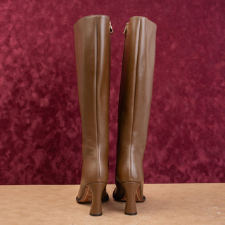 Zimmermann Women Crescent Brown Leather Fashion Night Knee Boots 7US EUR37