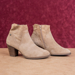 Paul Green Wmn Nora Taupe Suede Classic Western Boho Ankle Boots 9.5US AUS7