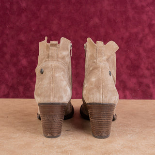 Paul Green Wmn Nora Taupe Suede Classic Western Boho Ankle Boots 9.5US AUS7