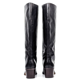 Madewell Women Calotta Tall Black Riding Slip-on Leather Knee Boots Size 10