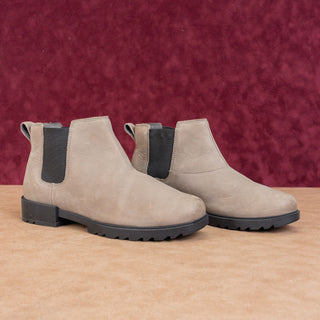 Sorel Women Emelie II Grey Stone Nubuck Chelsea Ankle Boots sz 11