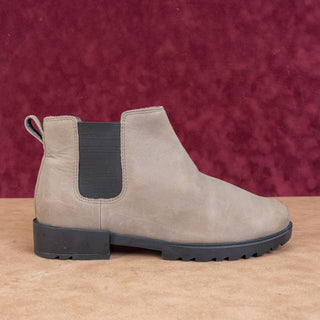 Sorel Women Emelie II Grey Stone Nubuck Chelsea Ankle Boots sz 11