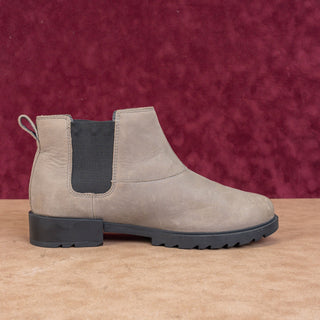 Sorel Women Emelie II Grey Stone Nubuck Chelsea Ankle Boots sz 11