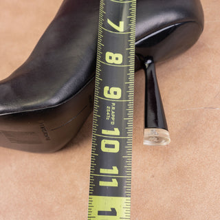 Black Suede Studio Wmn Jelena Black Leather Dressy Office Boots sz 7US EUR 37.5