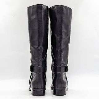 Naturalizer Women Raisa Black Leather Wide Calf Riding Knee High Boots size 9.5