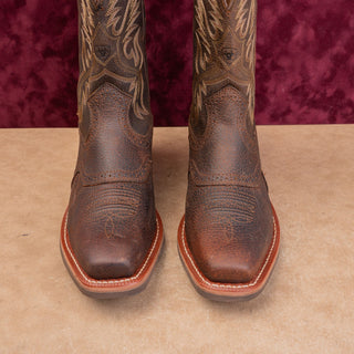 Ariat Work Men Heritage Roughstock Oiled Row Leather Wide Square Toe Boots 10.5