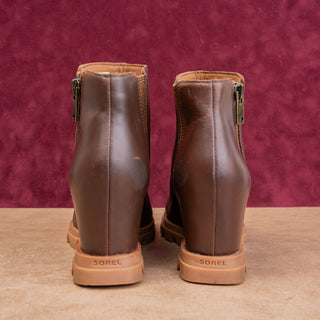 Sorel Women Joan Of Artic Wedge II Waterproof Brown leather Zip Ankle Boots sz 7