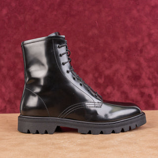 The Row Women Ranger Black Italian Leather Lace-up Combat Boots 9-9.5US EUR 39.5