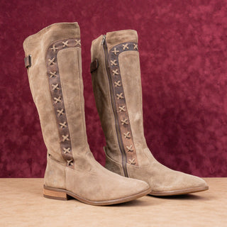 Born Women Ali Brown Distress Suede Farm Riding Knee Boots sz 9US EUR40