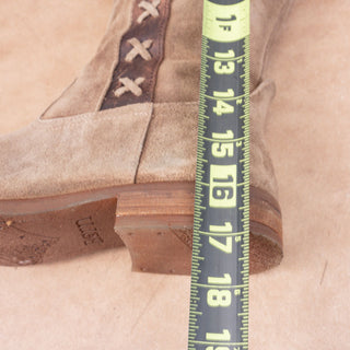 Born Women Ali Brown Distress Suede Farm Riding Knee Boots sz 9US EUR40