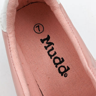 Mudd Women Beyley Glitter Lace-up Pink White Platform Low Top Sneaker size 7