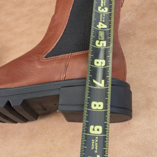 Bernardo Women Dublin Brown Leather Slip-on Chelsea Ankle Boots sz 6