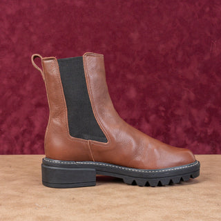 Bernardo Women Dublin Brown Leather Slip-on Chelsea Ankle Boots sz 6