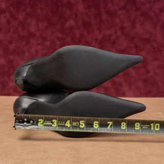 Jeffrey Campbell Wmn Ride Black Leather Pointy Toe Fashion Zip Knee Boots sz 8