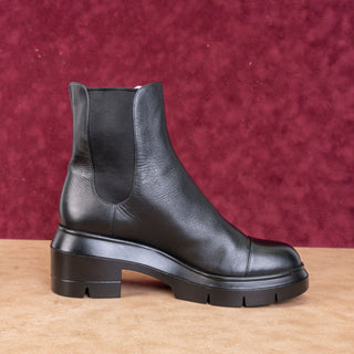 Stuart Weitzman Women Norah Black Leather Chelsea Boots size 9.5
