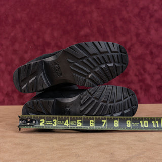 UGG Women Jillian Black Suede Shearling Lined Zip Moto Biker Boots sz 6