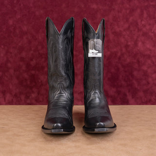 Shyanne Women Gemma Black Leather Wide Calf Western Cowboy Snip toe Boots sz 6.5