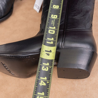 Shyanne Women Gemma Black Leather Wide Calf Western Cowboy Snip toe Boots sz 6.5
