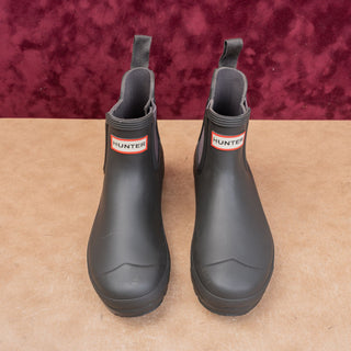 Hunter Women Original Chelsea Waterproof Short Wellies Grey Rain Boots 7US EUR38