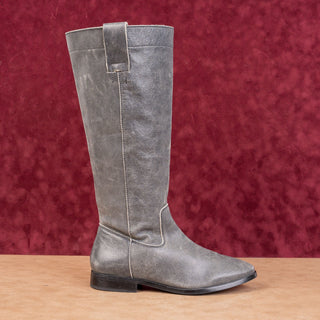 Steve Madden Women Ryson Grey Leather Tall Riding Equestrian Knee Boots sz 8.5