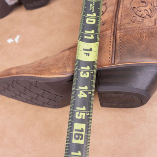 Twisted X Women Fancy Stitched Western Cowboy Brown Leather Festival Boots sz 6
